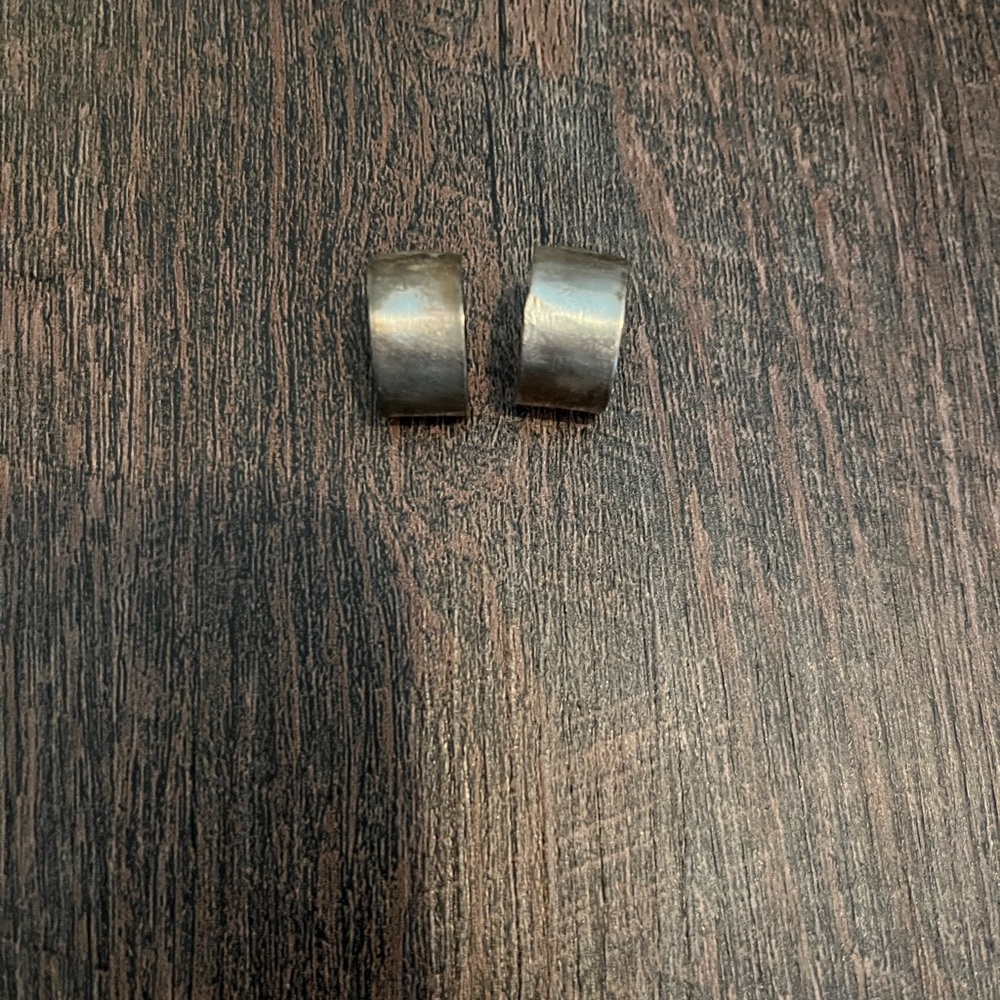 Vintage sterling Silver western Hoop Earrings